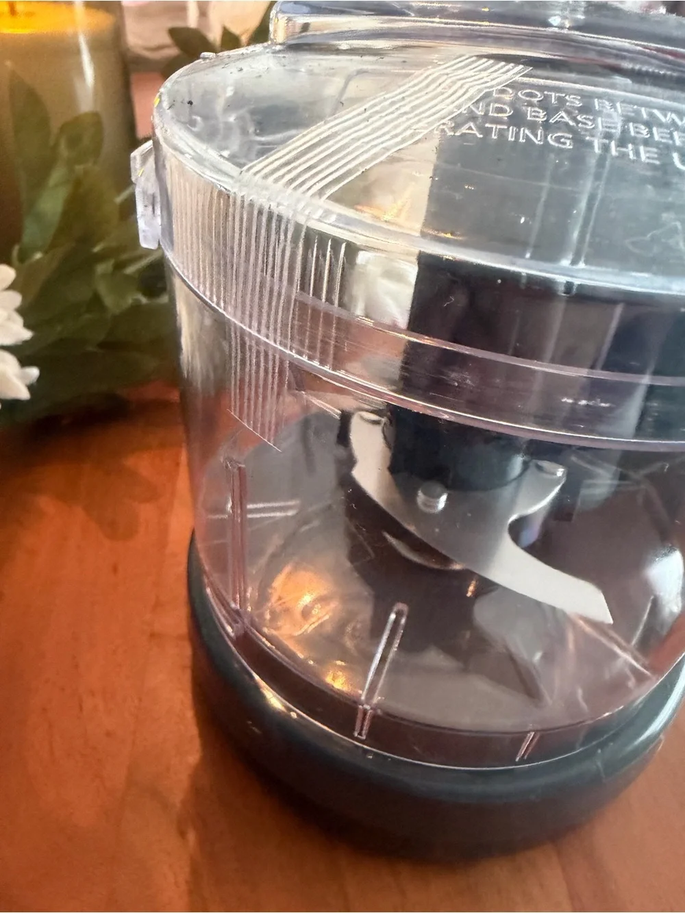 Selectives Gray Compact Food Chopper with Clear Bowl brand new, never used!